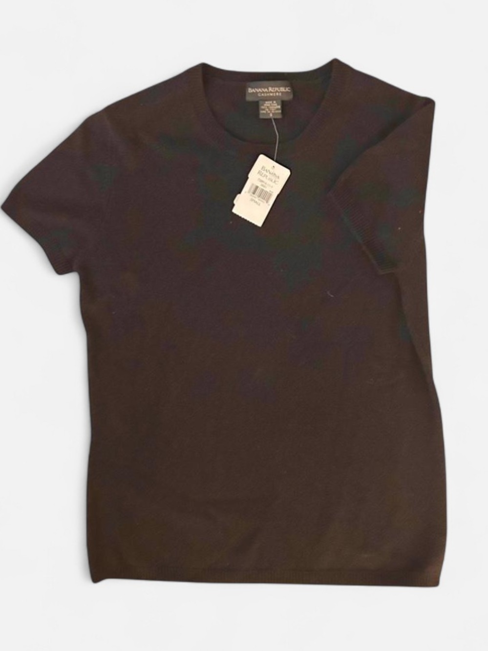 NEW Small Cashmere Banana Republic Knit Short Sleeve Tee Shirt Top Sweater NWT